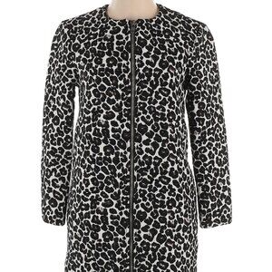 Cupcakes & Cashmere Black and White Animal Print Coat
